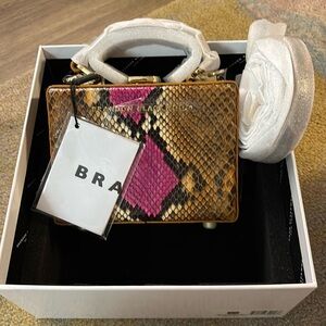 BNWT Brandon Blackwood Snakeskin Mini Trunk